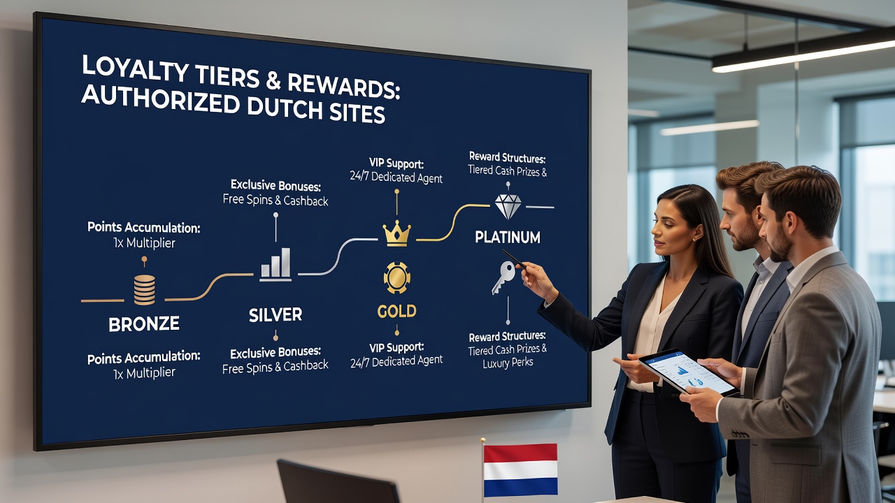 Grafiek van beloningsstructuren en loyaliteitstiers op Nederlandse gokplatforms